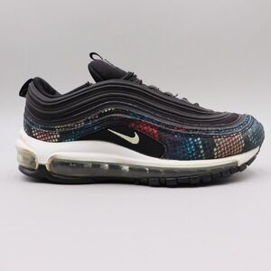 Nike Air Max 97 Womens 7 Black Snakeskin Multi Color Sneakers CW5595-002